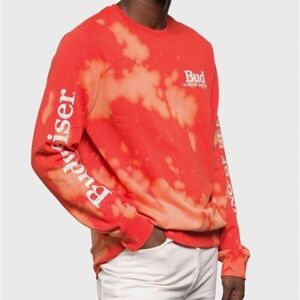 Junk Food Men's King of Beers Long Sleeve Crew Neck Fleece Sweatshirt Size S NEW